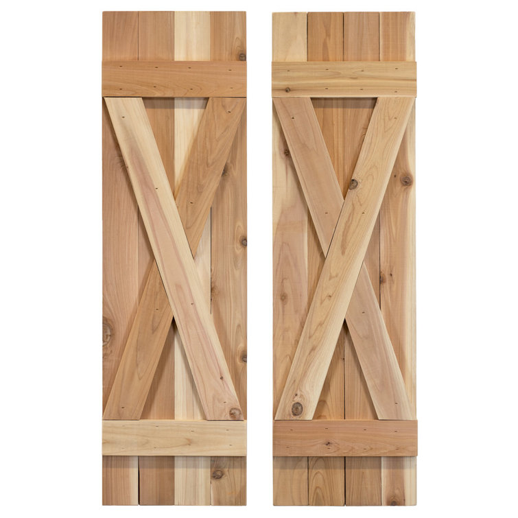 Dogberry Collections Traditional Board And Batten Exterior Shutters Pair